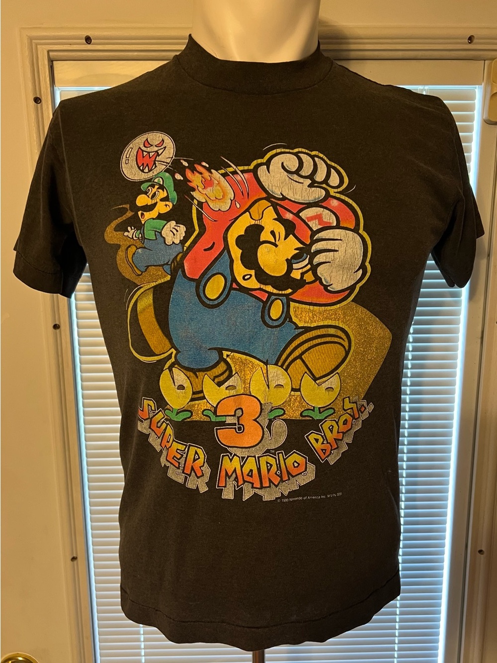 Authentic 1990s Super Mario Bros Single Stitch Tshirt Youth L 16-18